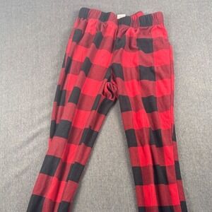 North Pole Kids Buffalo Plaid Pajama Pants‎ Girls Sleepwear Size S 7/8
